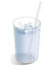 水氷入りストロー付き影付き