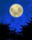 背景夜の空と月