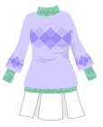 洋服素材セーターとスカート