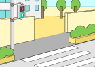 背景・学校・横断歩道1