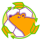 クマとサッカーと三本の矢のマーク6