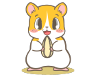 ハムスターのキャラクターイラストひまわりの種と一緒 ハムスターのキャラクターイラストひまわりの種と一緒