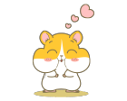 ハムスターのキャラクターイラスト頬袋