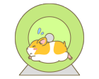 ハムスターのキャラクターイラスト運動中 ハムスターのキャラクターイラスト運動中