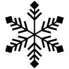 雪の結晶ブラシのフリー素材2