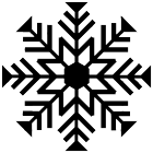 雪の結晶ブラシのフリー素材4