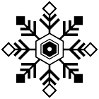 雪の結晶ブラシのフリー素材5