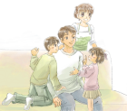 ファミリーイラスト印刷向け