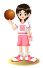 バスケットボール女子素材1