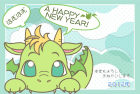 2012年辰（竜）年年賀状テンプレート2a