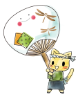 食欲の秋とサンマ2猫とうちわ