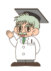 博士・ポーズ・案内・手差し