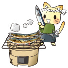 秋刀魚の炭火焼き1