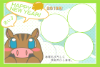 猪・亥・2019年・年賀状・テンプレート・フレーム3