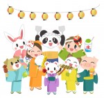 家族でお祭り