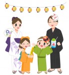 家族でお祭り