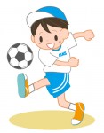 サッカーをする男の子