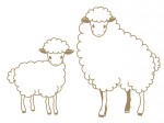 2014未年年賀状素材＿羊の親子