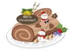 クリスマス用イラストブッシュドノエル